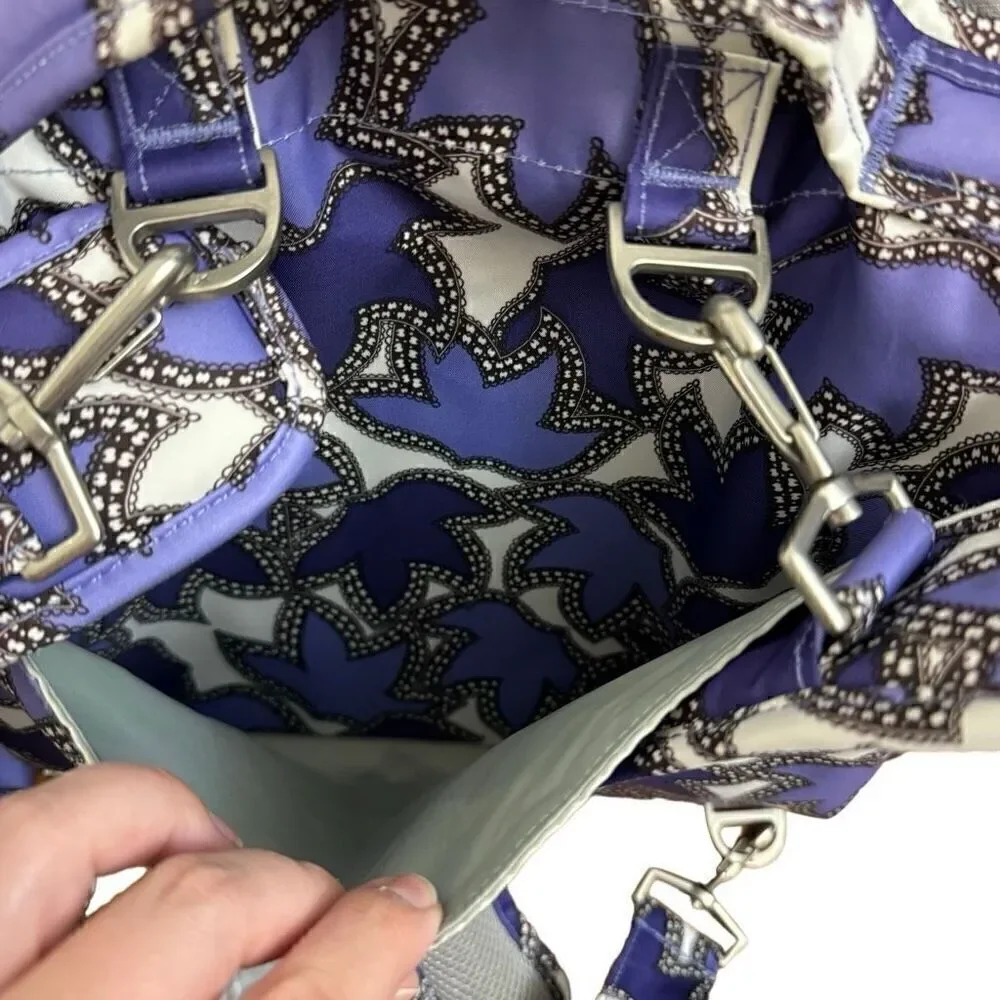 Ju-Ju-Be B.F.F. Diaper Bag Backpack in Lilac Lace Purple Leaf Print